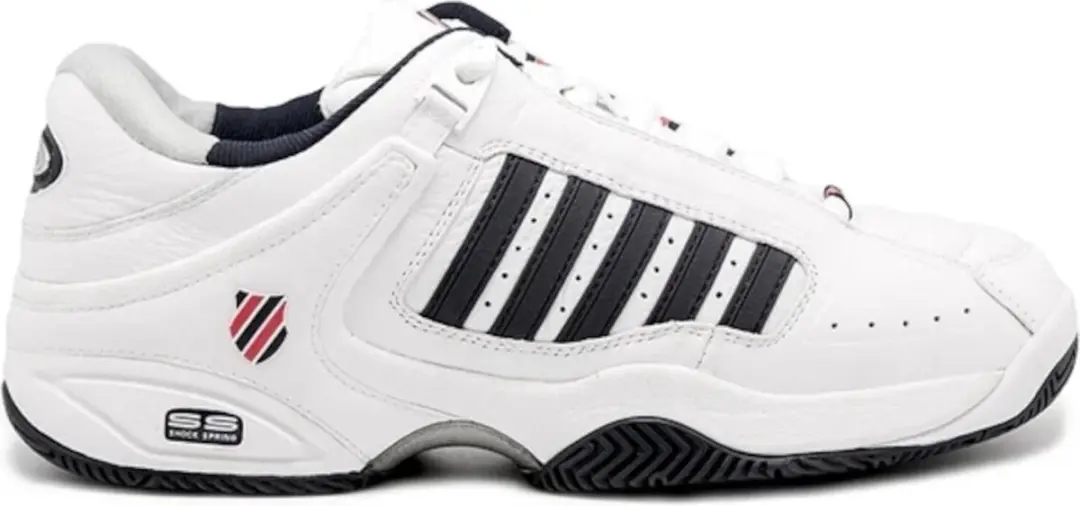 K-Swiss Defier RS Tennisschoenen - White/Dress Blues/Fiery Red - afbeelding 5 van 6