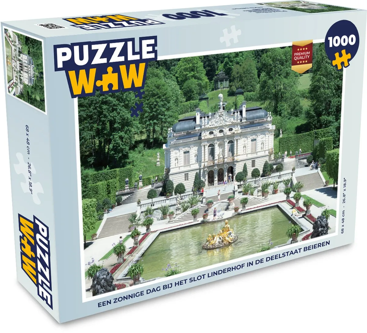 PuzzleWow Slot Linderhof Legpuzzel 1000 Stuks - Multicolor