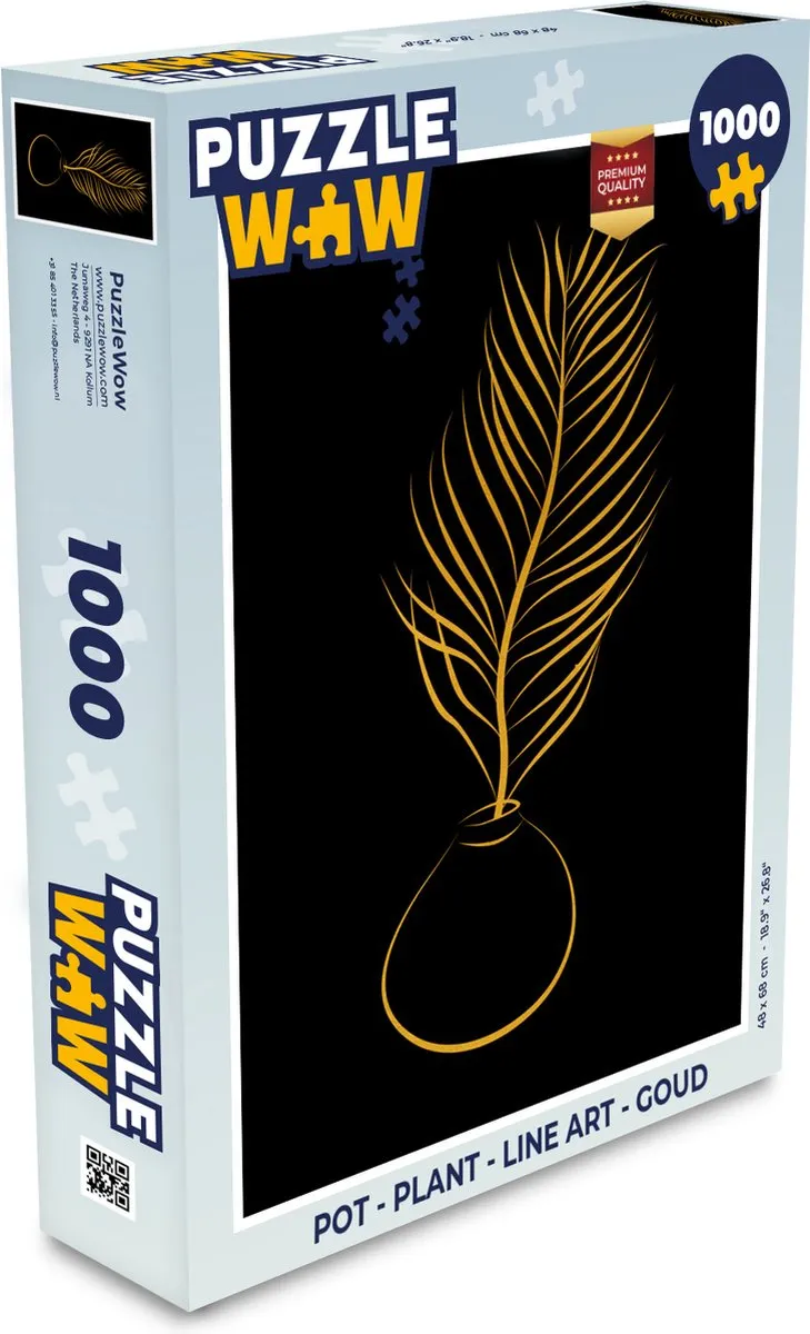 PuzzleWow Plant Line Art Legpuzzel 1000 Stuks