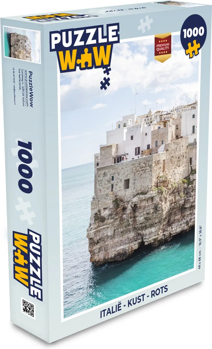 PuzzleWow Italië Kust Rots Legpuzzel 1000 Stuks