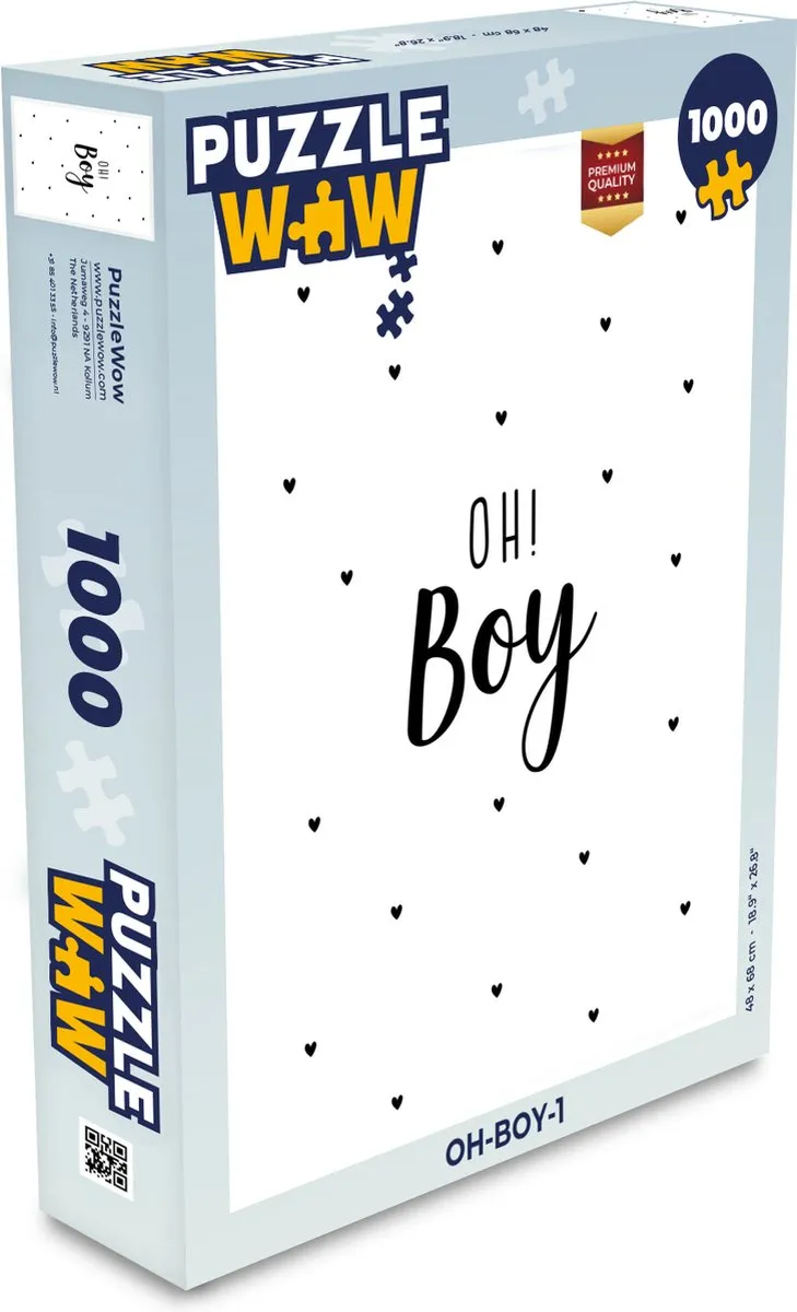 PuzzleWow Oh! Boy Quotes Legpuzzel 1000 Stuks