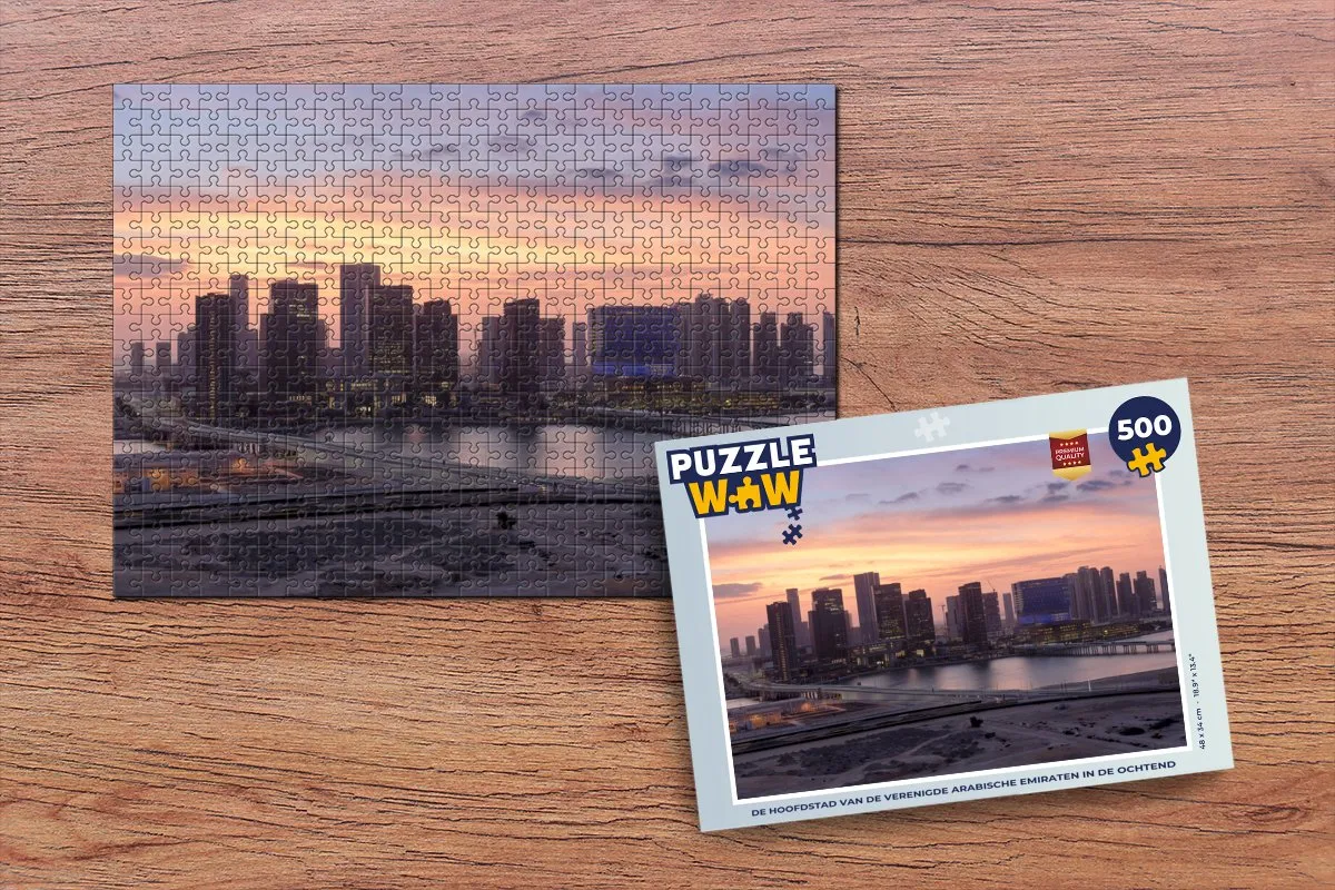 PuzzleWow Legpuzzel Hoofdstad VAE 500 Stuks - Multicolor