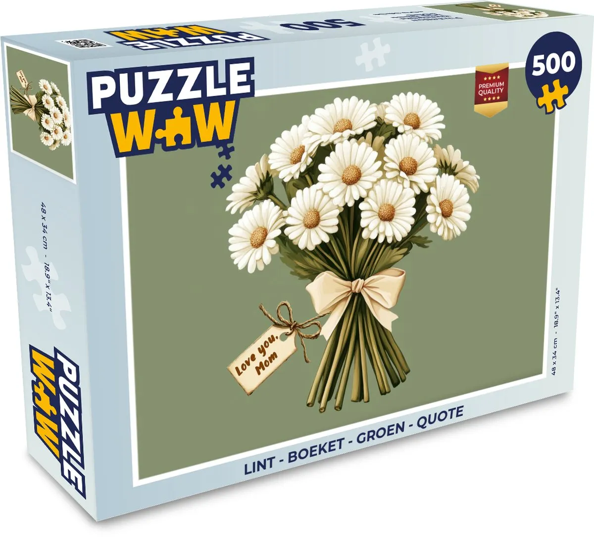 PuzzleWow Boeket Quote Legpuzzel 500 Stuks
