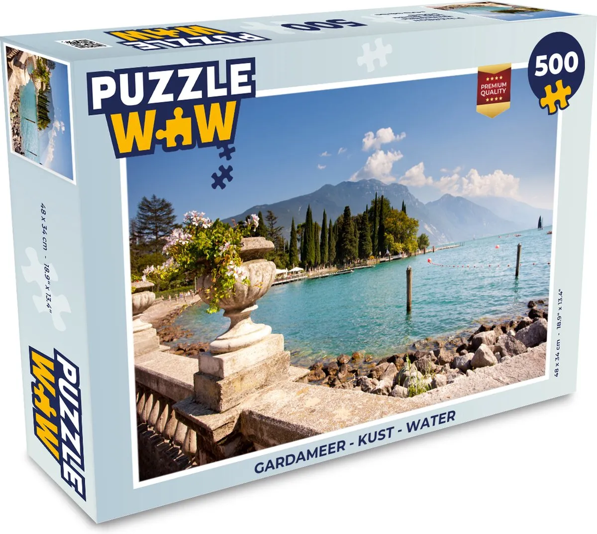 PuzzleWow Gardameer Kust Water Legpuzzel 500 Stuks