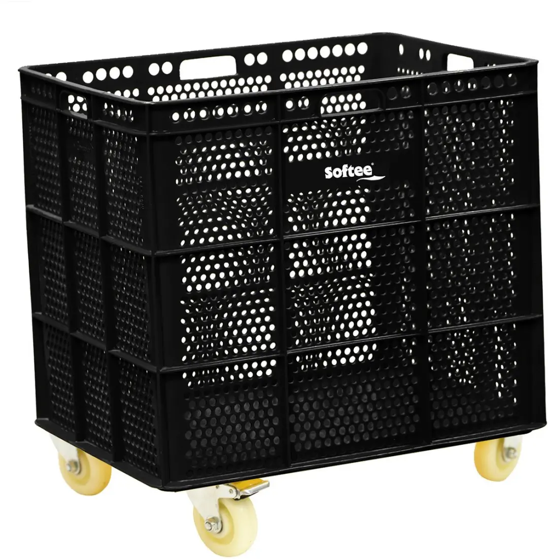 Softee Pu Mand Met Wielen Zwart 47.5x53.5x62 cm