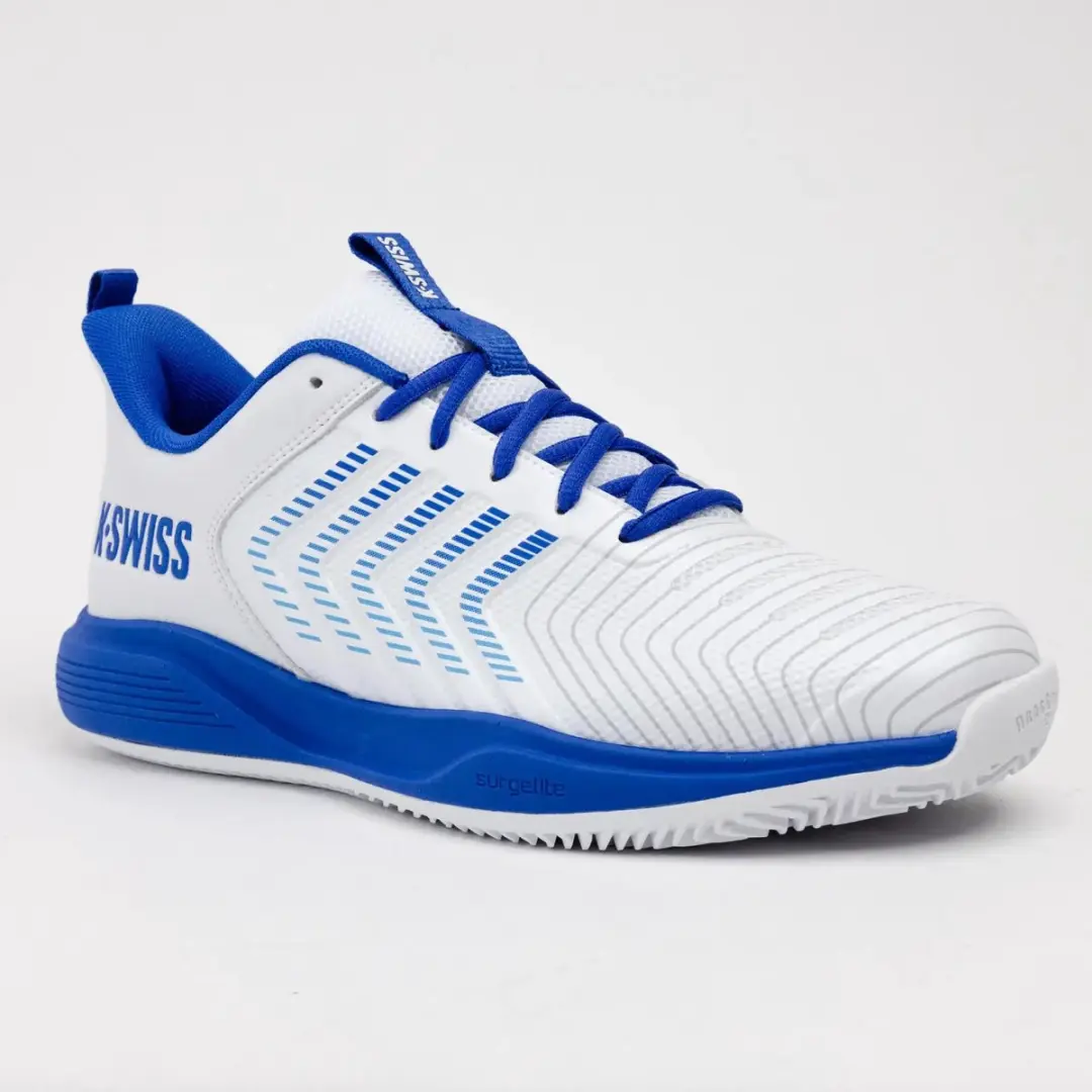 K-Swiss Ultrashot Light Heren Tennisschoen - Wit/Blauw - afbeelding 6 van 6