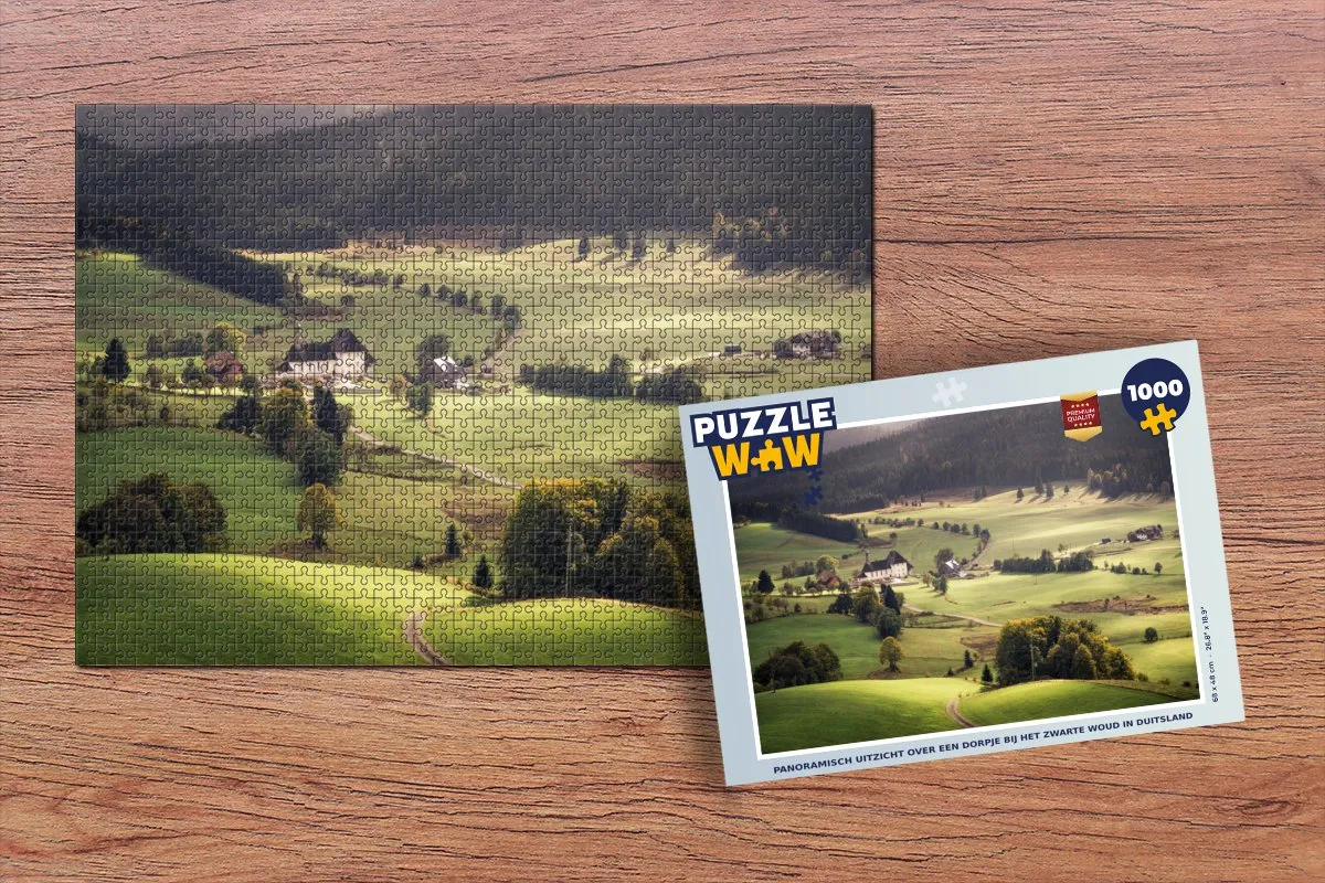 PuzzleWow Panoramisch uitzicht Zwarte Woud - 1000 Stuks