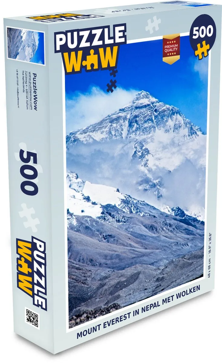 PuzzleWow Mount Everest in Nepal met wolken