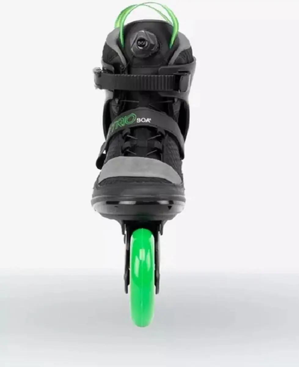 K2 Trio LT 100 Inlineskates - 100mm - Zwart/Groen - 42 - afbeelding 6 van 6
