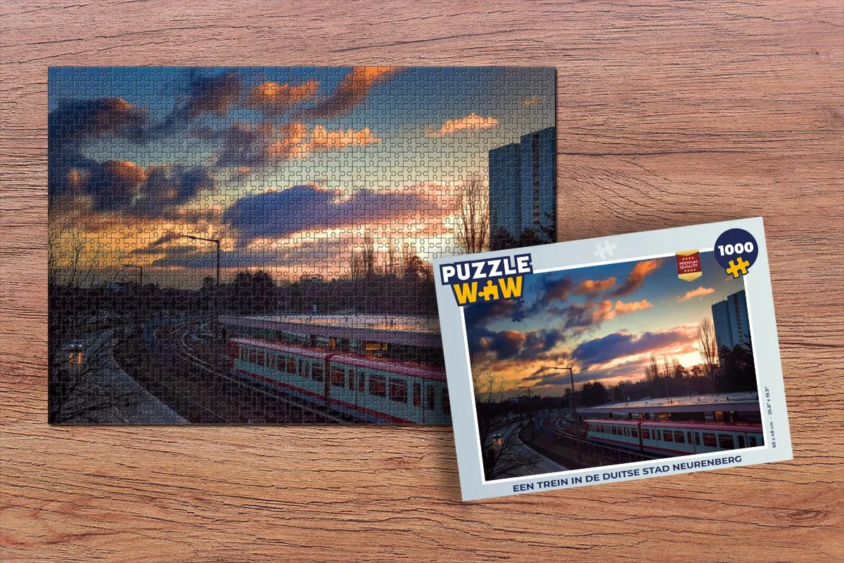 PuzzleWow Puzzel Trein Neurenberg 1000 Stuks - Multicolor