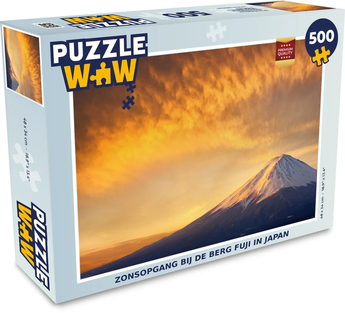 PuzzleWow Legpuzzel Zonsopgang Fuji 500 Stuks - Multicolor