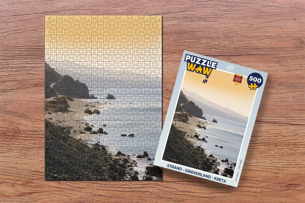 PuzzleWow Strand Kreta Legpuzzel 500 Stuks - Multicolor