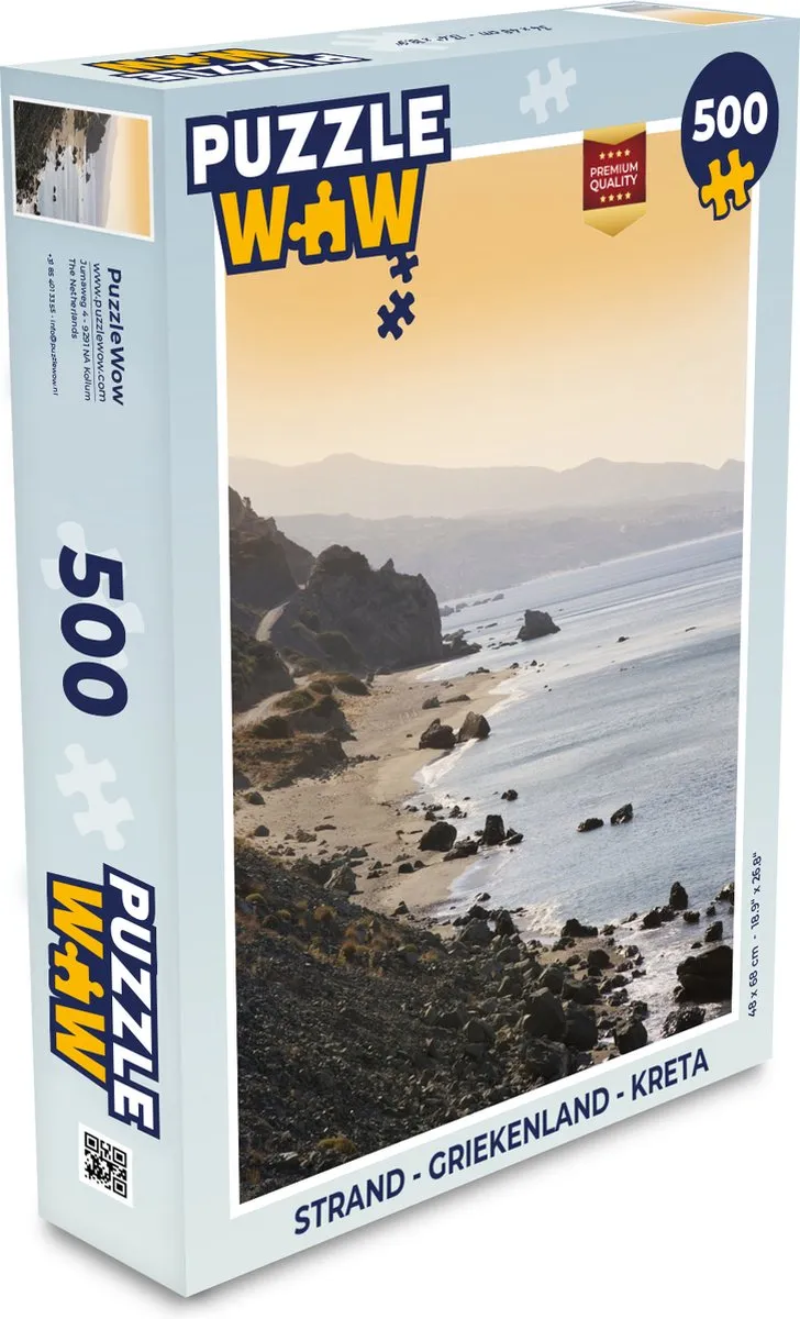 PuzzleWow Strand Kreta Legpuzzel 500 Stuks