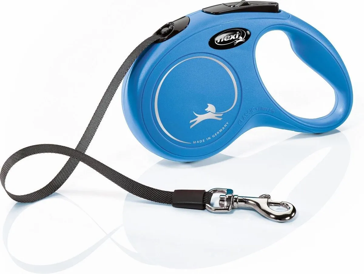 Flexi New Classic Tape Hondenriem - Blauw - S - 5m