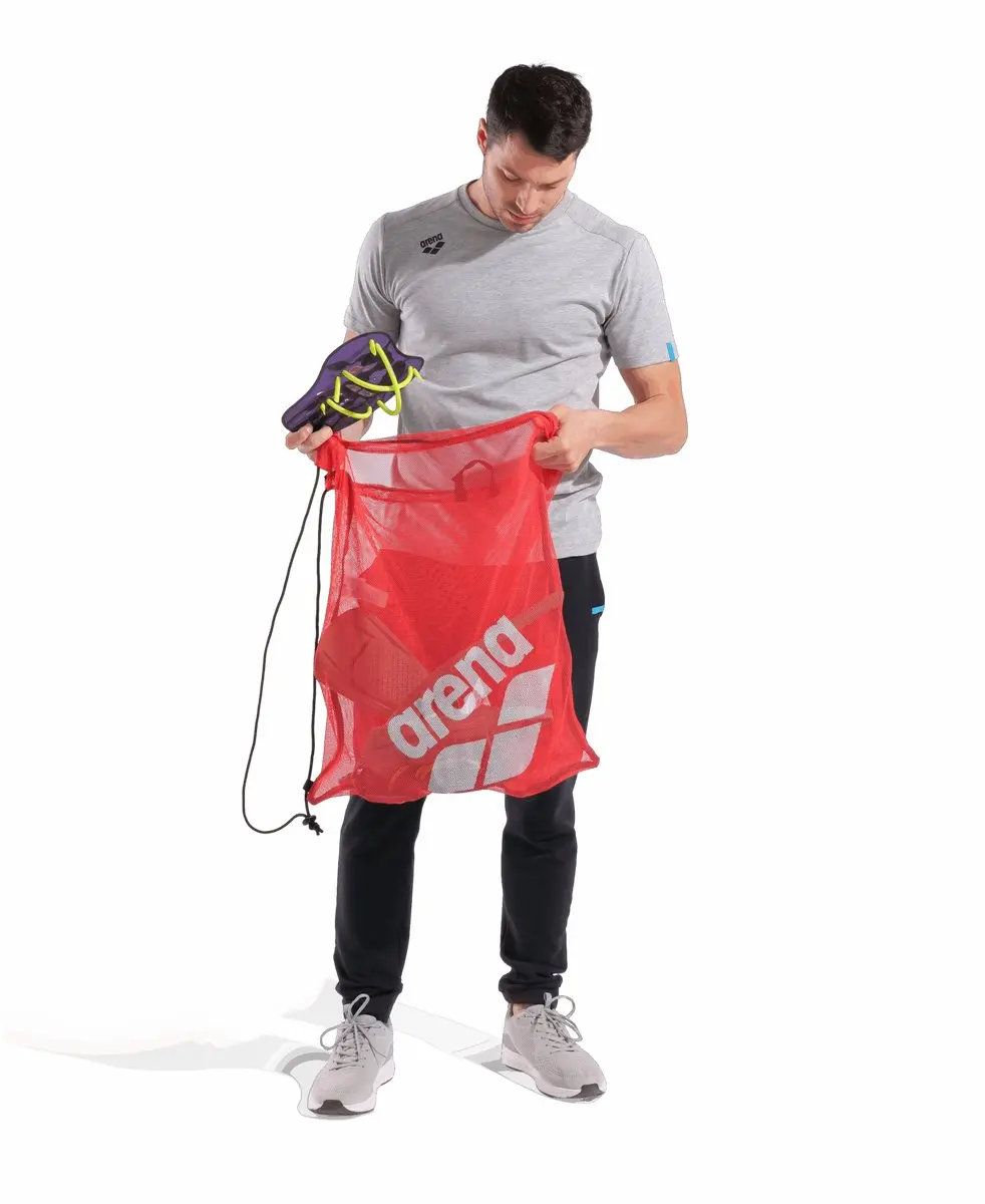 Arena One Go Mesh Zwemtas 40L - Koraalrood - afbeelding 4 van 6