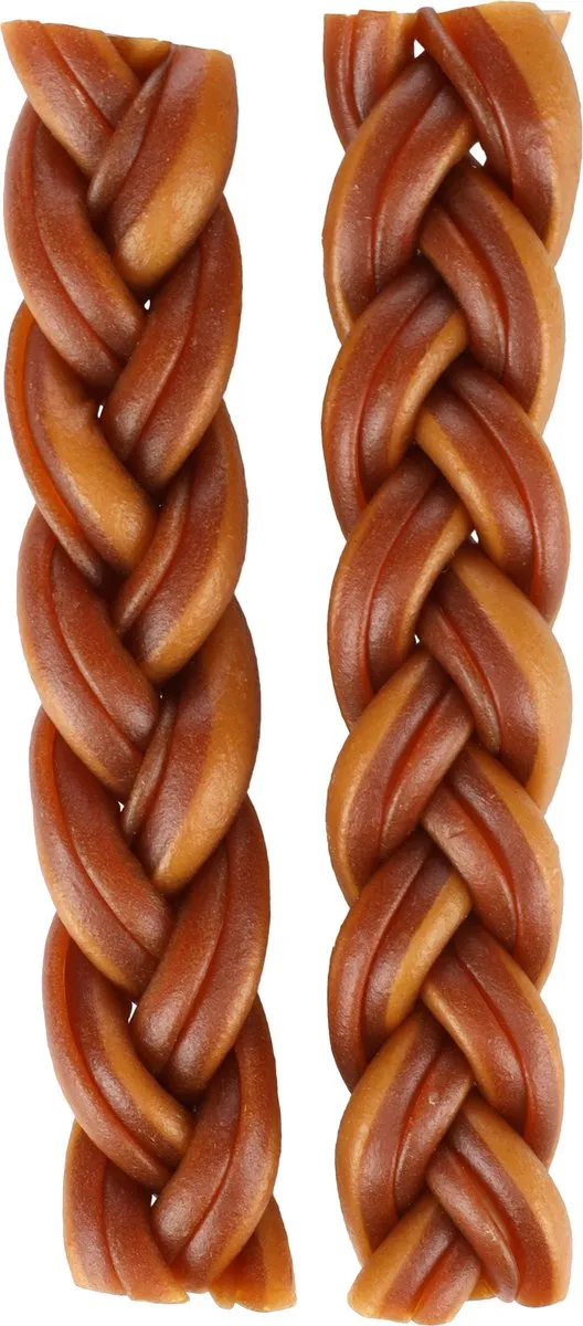 Flamingo Zero Rawhide Gevlochten Strip Kip 120g - 2 Stuks