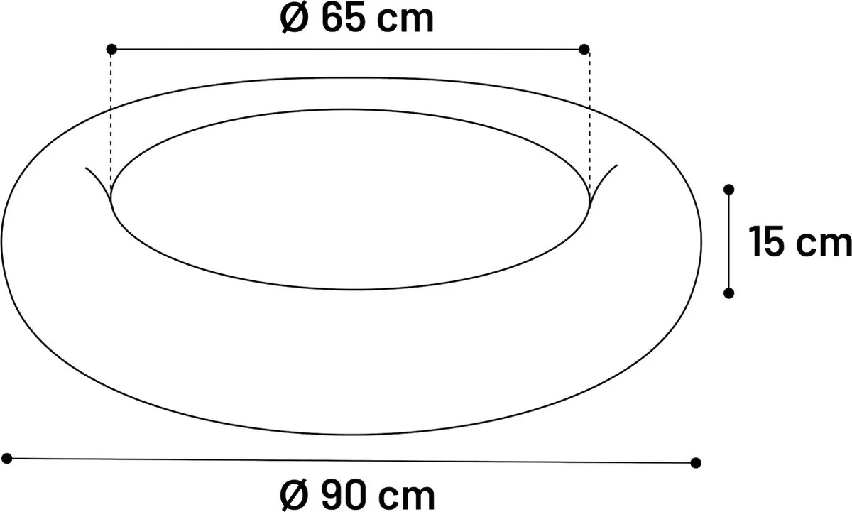 Flamingo Krems Hondenmand Rond Grijs 90cm