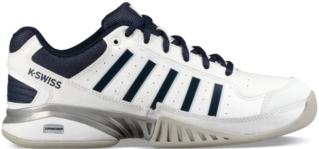 K-Swiss Receiver V Indoor Heren - Sportschoenen - Tennis - Smashcourt - White/Blue - afbeelding 2 van 6