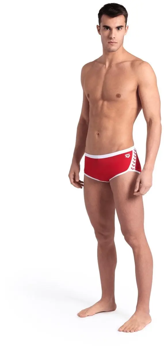 Arena M Icons Zwemshort Low Waist - Rood/Wit - afbeelding 5 van 6