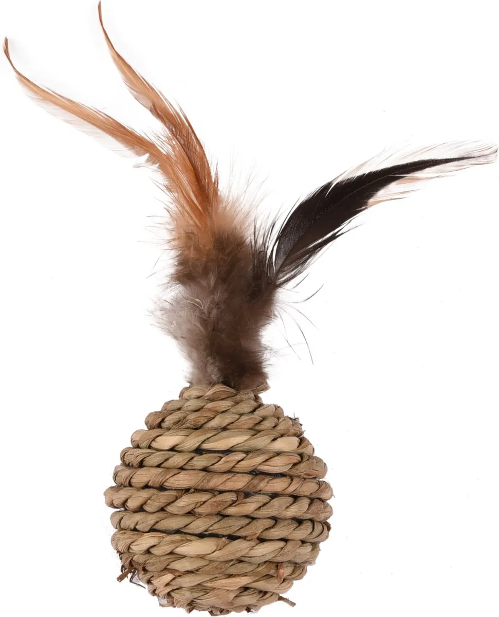 Flamingo Babs Speelgoed Kat Ps Bal Bruin 16cm