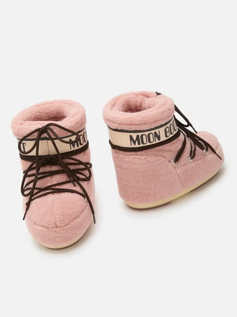 MOON BOOT ICON LOW FLEECE PINK Thermoboots / Snowboots / Sneeuwlaarzen Meisje