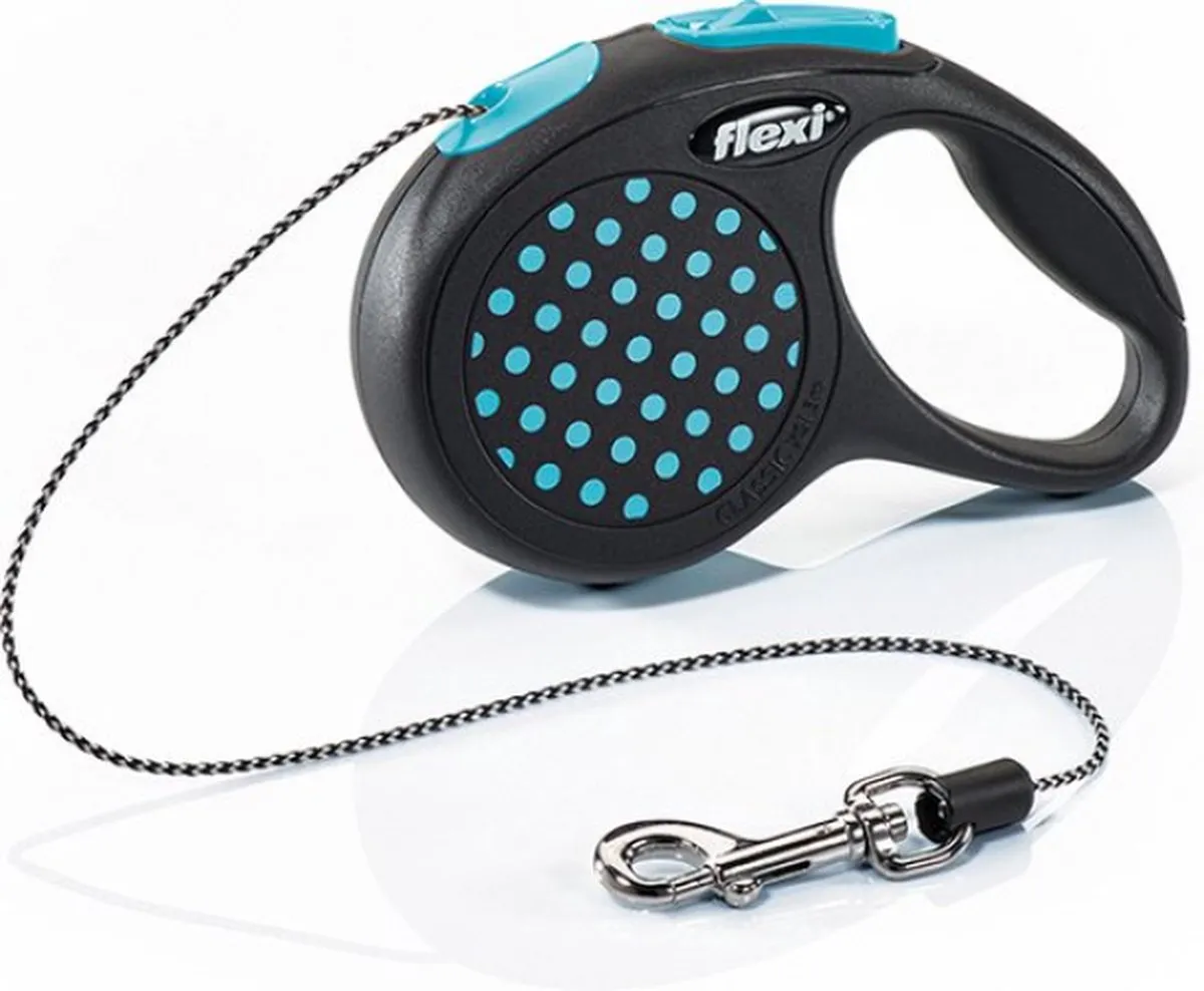 Flexi New Classic Koord Hondenriem - Blauw - S - 5m