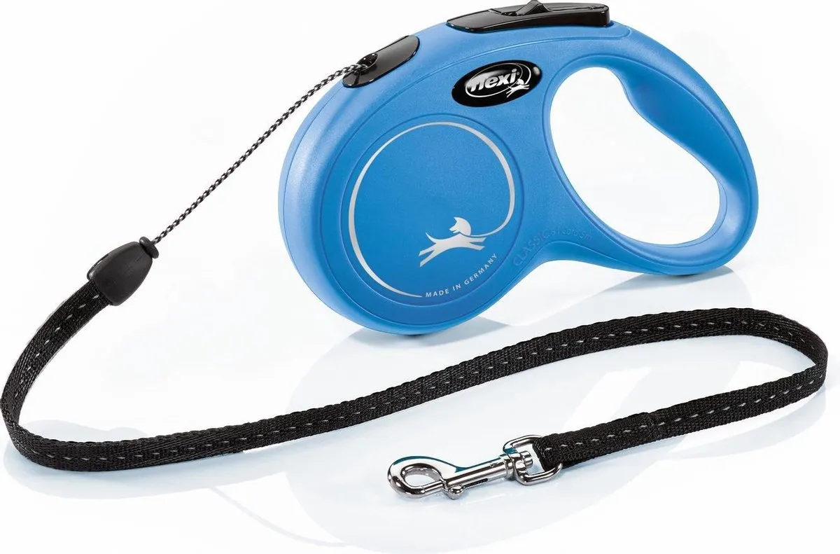Flexi New Classic Koord Hondenriem - Blauw - S - 5m