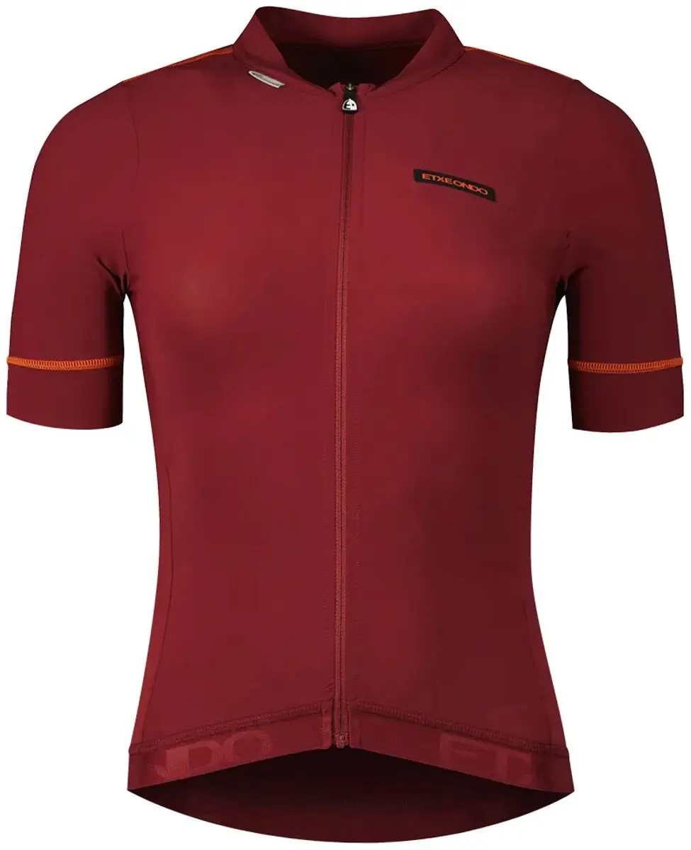 Etxeondo Lira Korte Mouw Wielertrui Rood S Vrouw