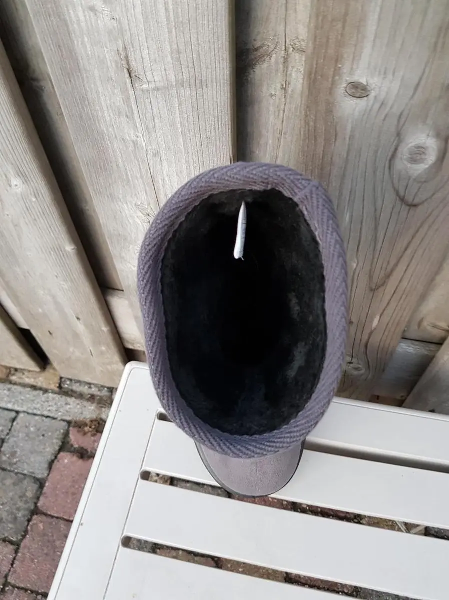 HKM Davos waterproof en bontgevoerde (stal)schoen  grijs maat 34