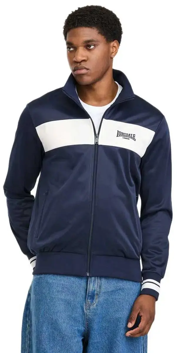 Lonsdale Meols Sweatshirt Met Rits Blauw L Man