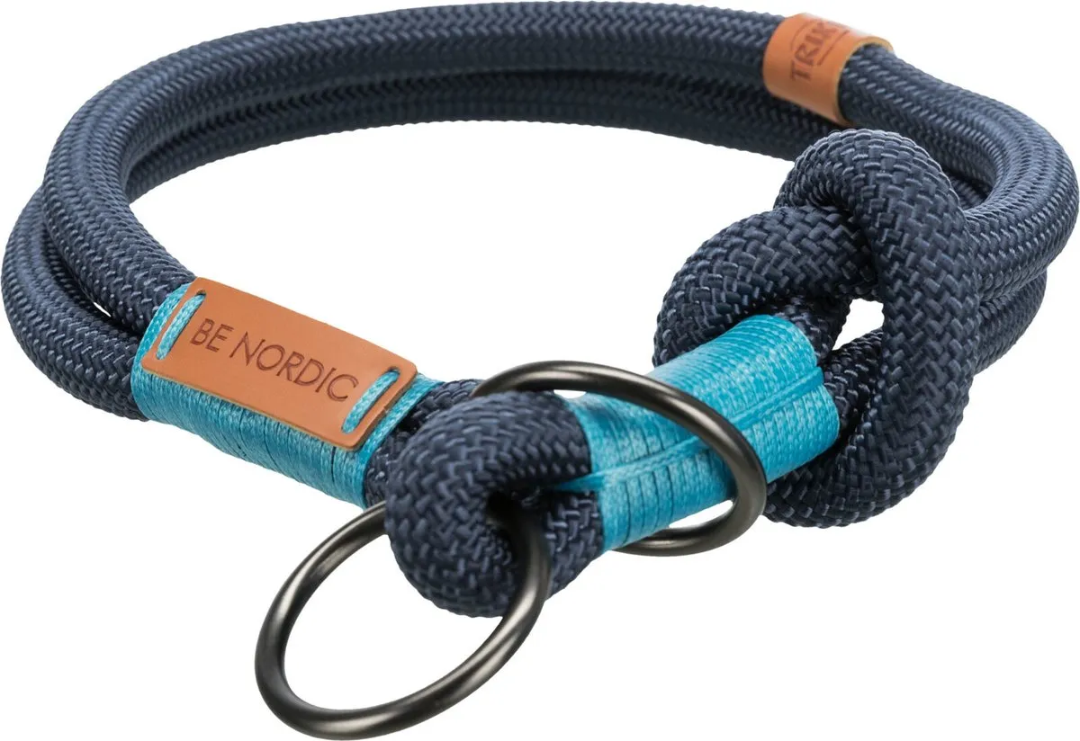 Trixie Halsband Nordic Slip Hond - 55x1,3cm - Donkerblauw/Lichtblauw