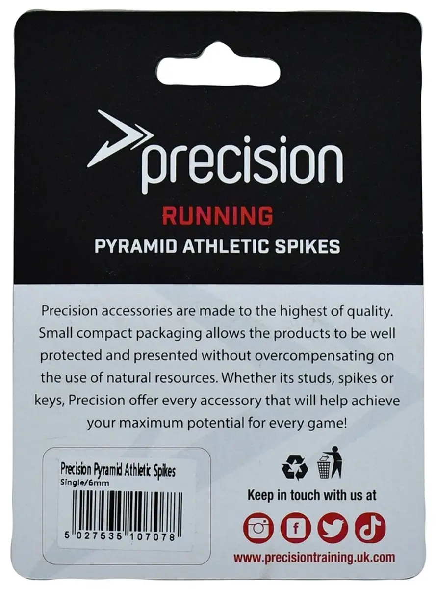 Precision 6mm Pyramid Spikes - Zilver - 12 stuks - afbeelding 2 van 5