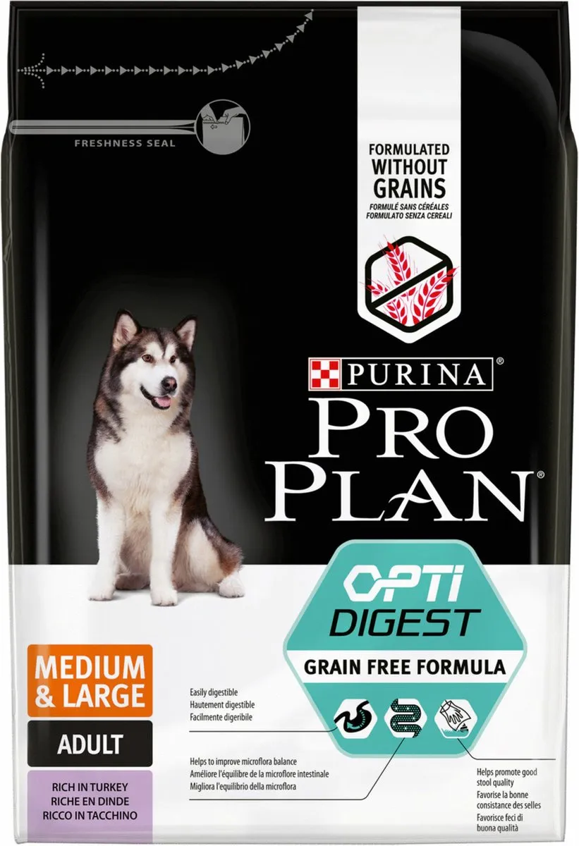 Pro Plan Adult Medium & Large Graanvrij Hondenvoer Kalkoen 2,5kg