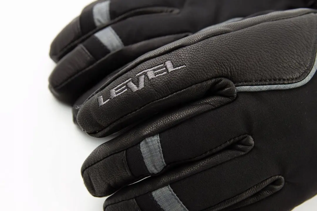 Level Skihandschoenen Heren Zwart Leer Maat S