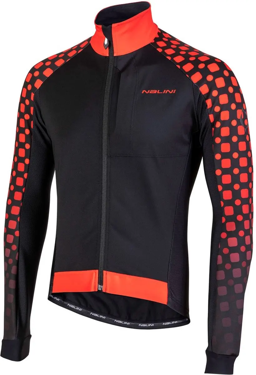 Nalini Fietsjack Heren Zwart Rood