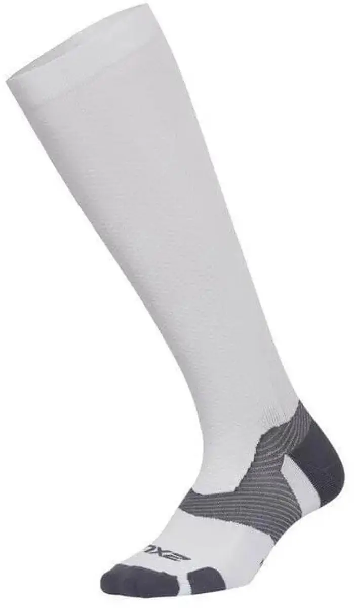 2XU Vectr L.Cush Lange Sokken - Wit/Grijs - afbeelding 4 van 4