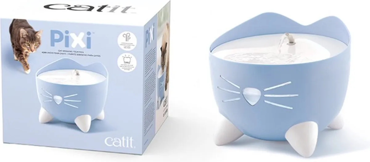 Catit Pixi Drinkfontein Katten 2L - Blauw - afbeelding 6 van 6