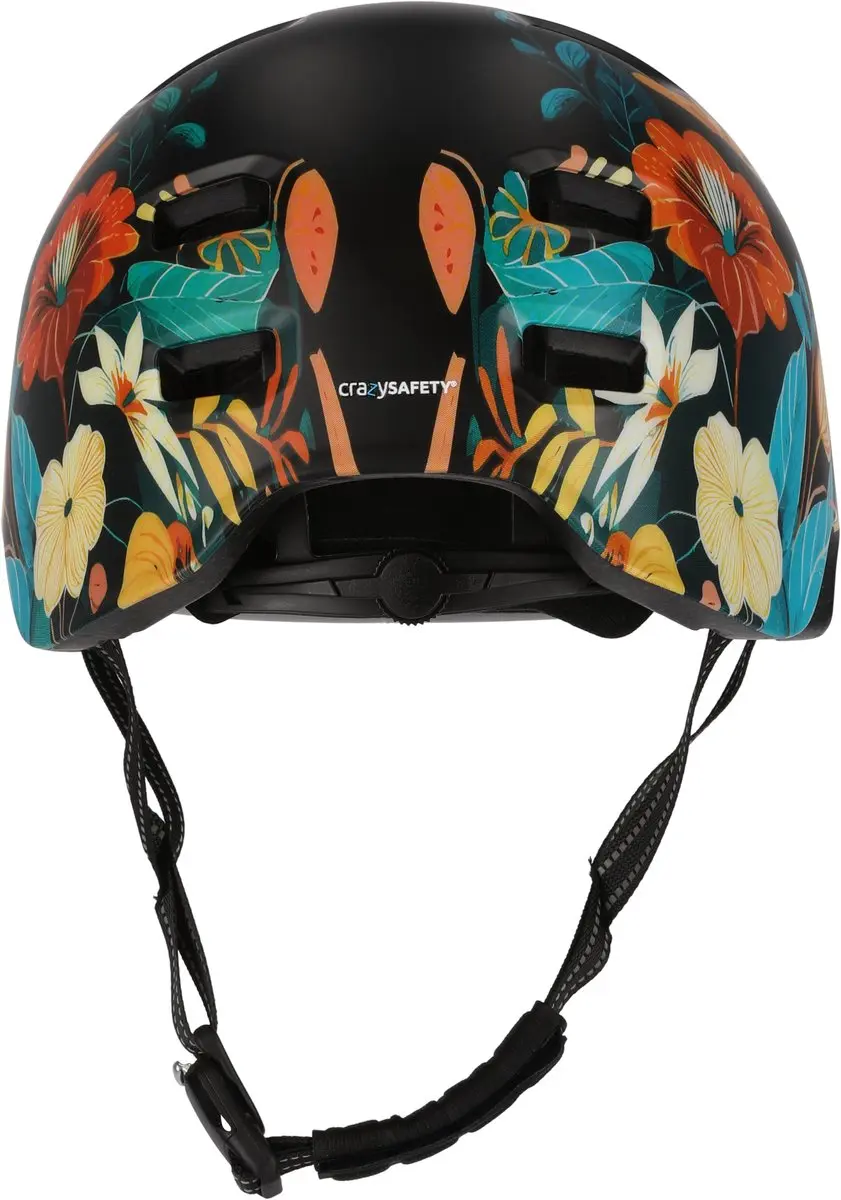 Crazy Safety Rampage Flower Fietshelm - Zwarte Bloem - L - afbeelding 4 van 6