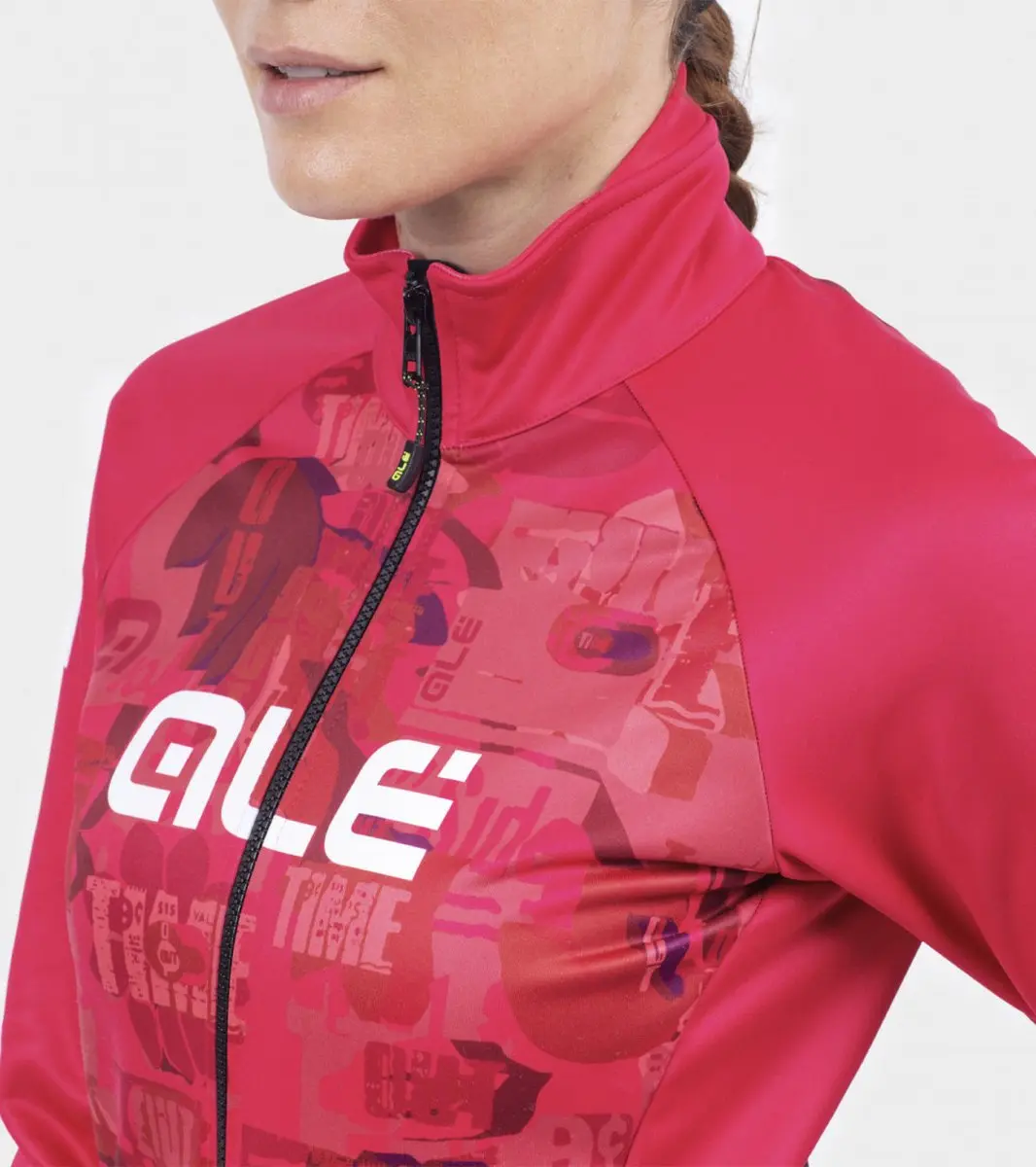 Alé Solid Break Dames Fietsjas - Rood - M - afbeelding 5 van 6