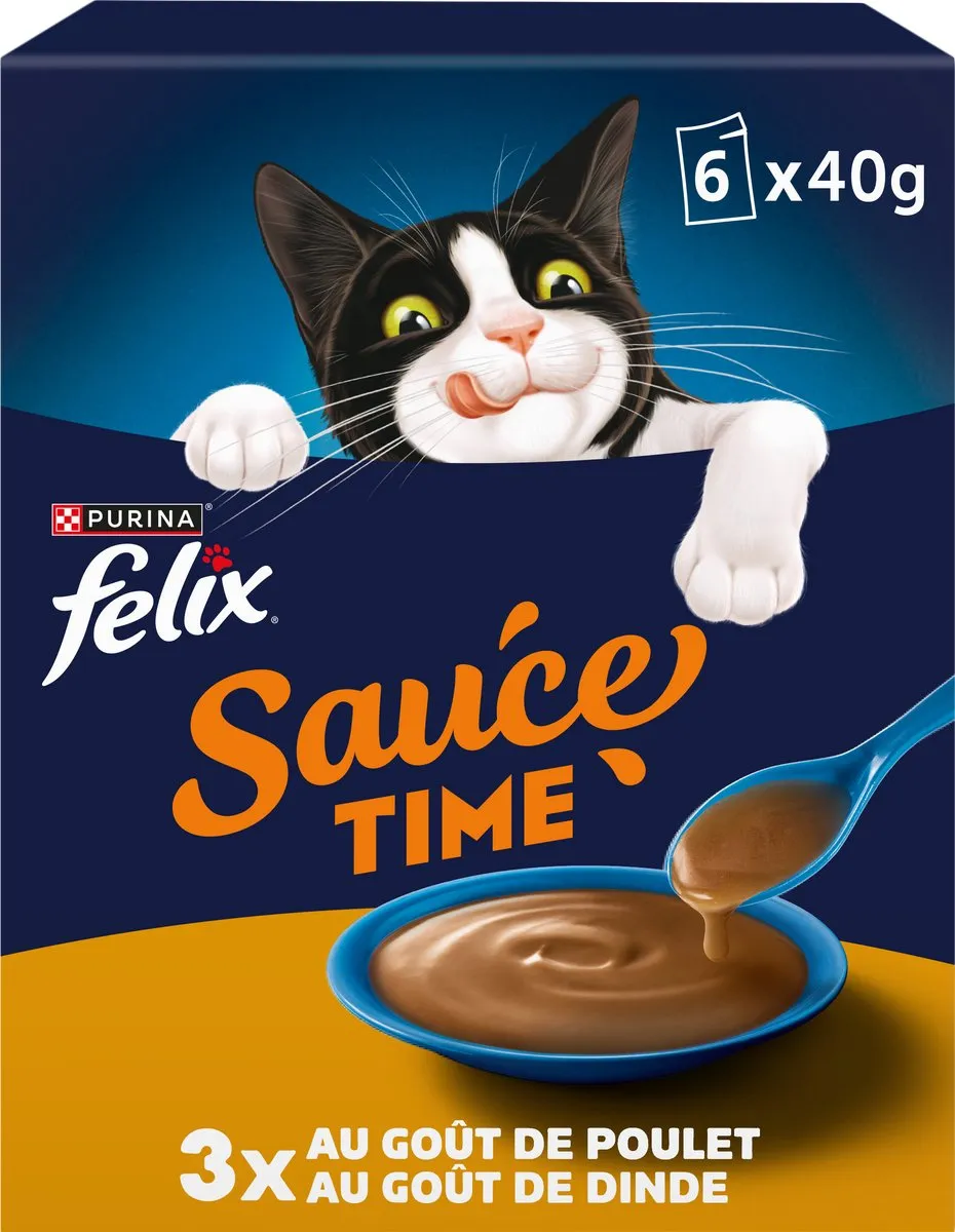 Felix Kattensnack Sauce Time Kip & Kalkoen - 24 Stuks