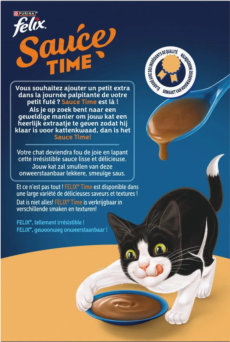 Felix Kattensnack Sauce Time Kip & Kalkoen - 24 Stuks