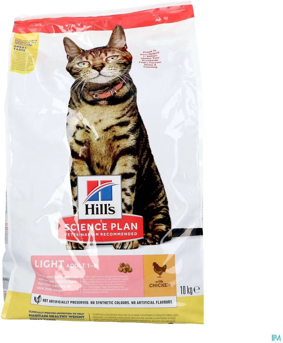 Hill's Science Plan Feline Adult Chicken Light 10kg