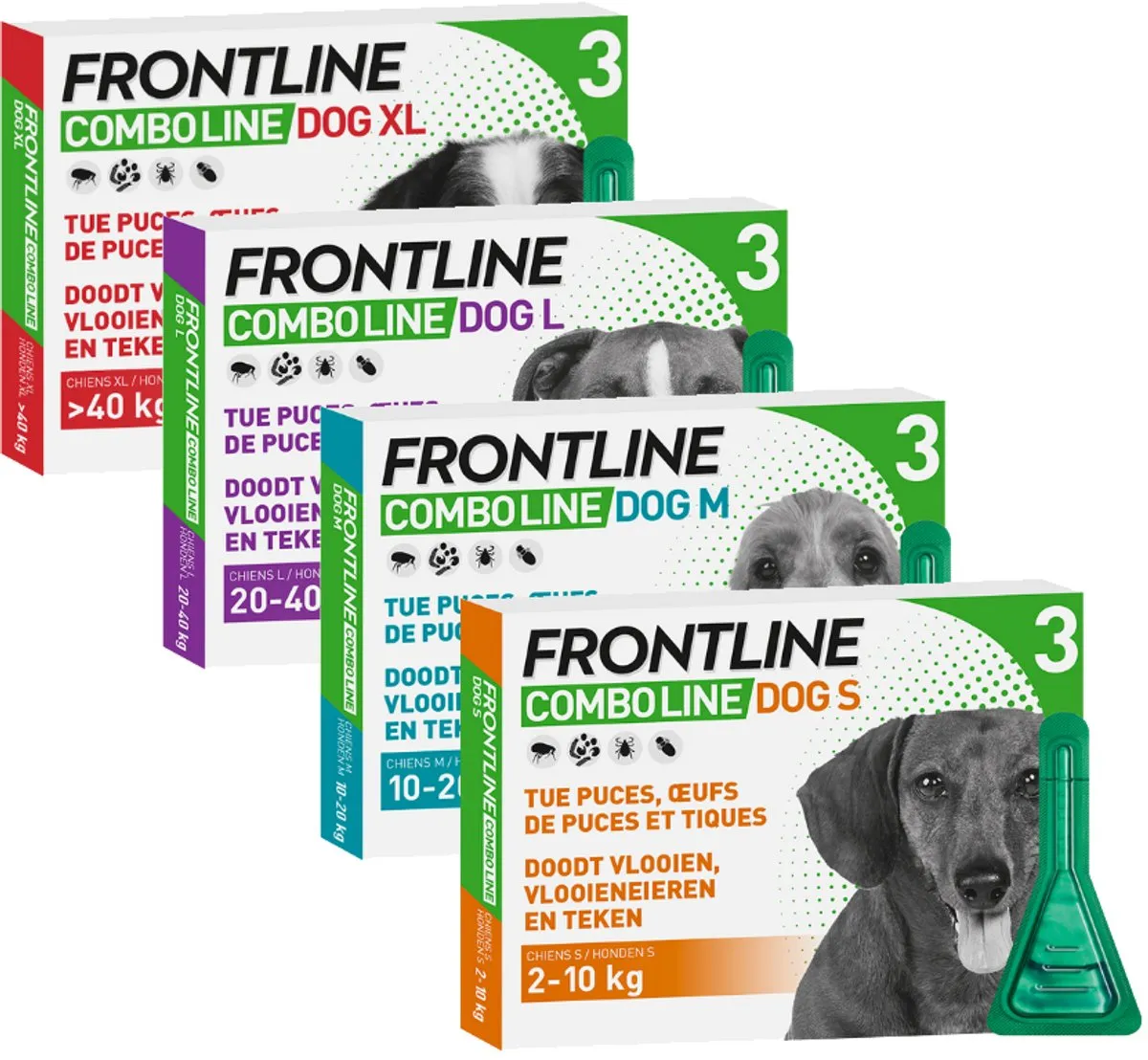 Frontline Combo Hond M 12 Pipetten - Vlooiendruppels