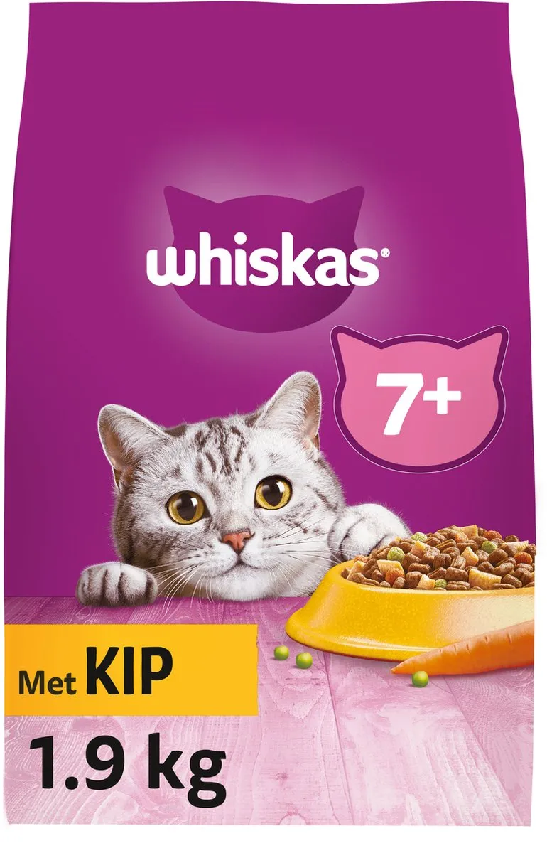 Whiskas 7+ Kattenbrokken - Kip - Zak 6 x 1.9kg