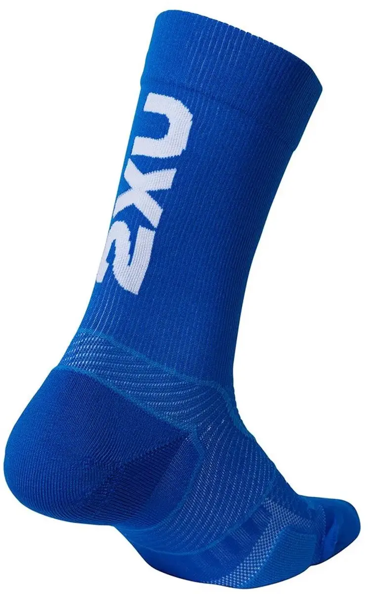 2XU Vector Cushion Crew Sokken - Surf/White - afbeelding 3 van 4