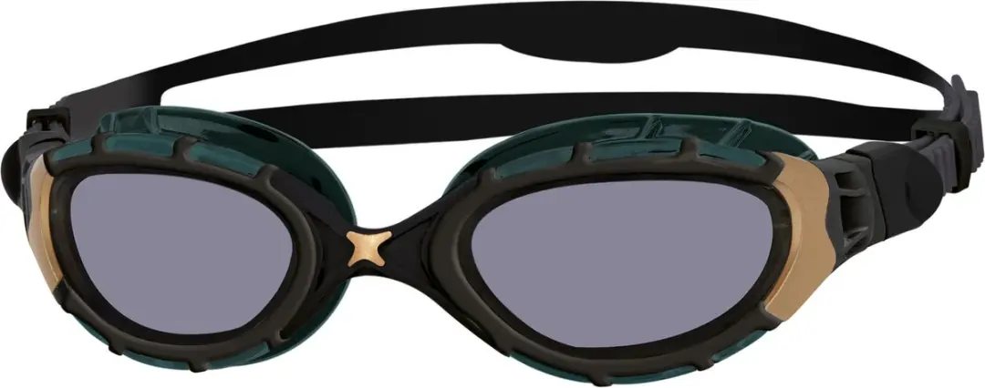 Zoggs Predator Flex Titanium Reactor Zwembril Met Spiegelglazen Zwart Small Man,