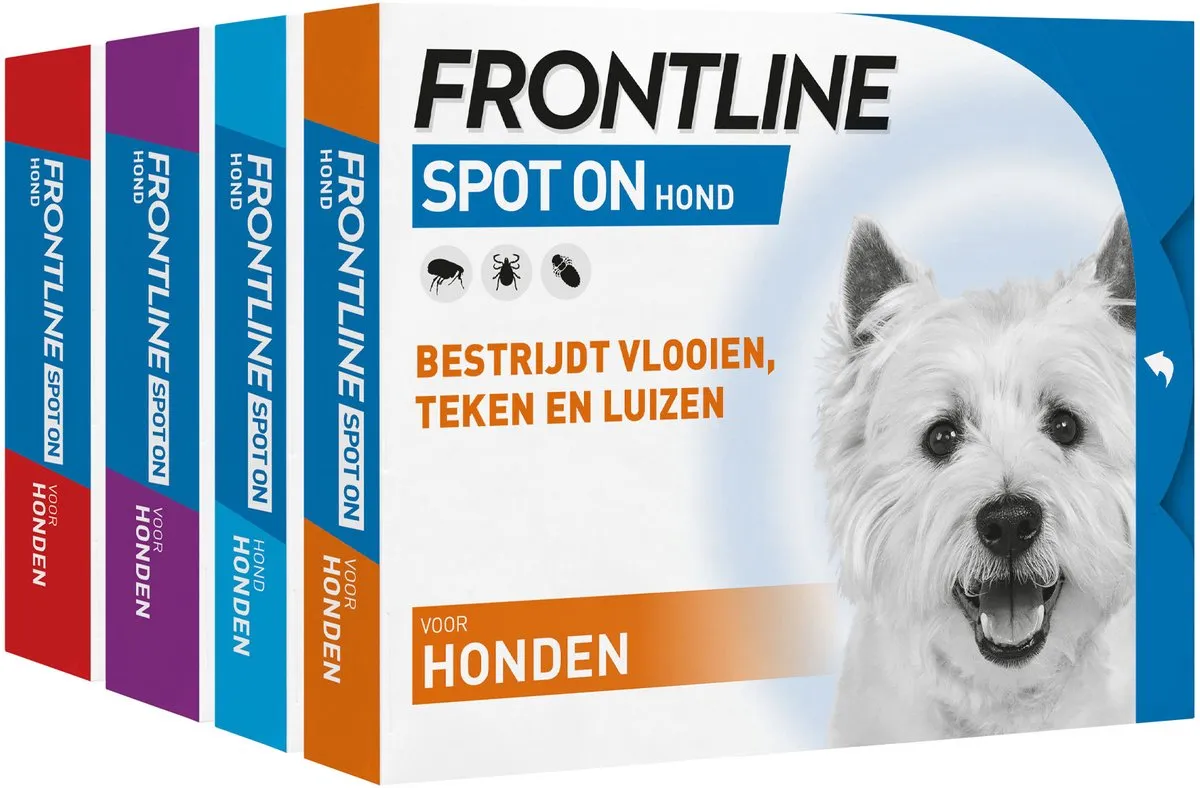 Frontline Spot On hond L (20-40 kg) - 2 x 6 pipetten - Vlooiendruppels Hond
