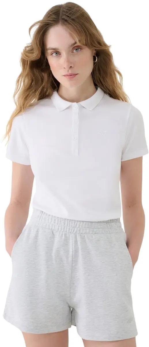 4F T-shirt Dames Poloshirt Wit