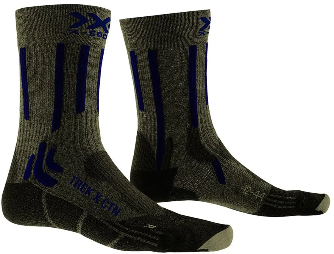 X-Socks Trek X CTN Wandelsokken - Bosgroen/Nachtblauw - afbeelding 3 van 3