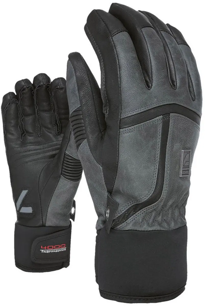 Level Off Piste Leather Handschoenen Grijs L Man